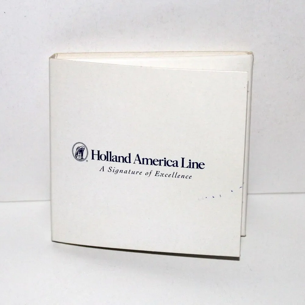 Holland America Line coaster tile ceramic Cruise Ship blue Delft in box COA